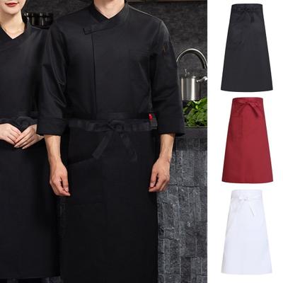 Halbschürze mit Taschen für Server Chef Unisex Uniform Bistro Cafe Schürze Professional