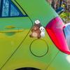 Cartoon Cute Bear Stacked with Arhat Glass Car Beautification Decorative Window Sticker