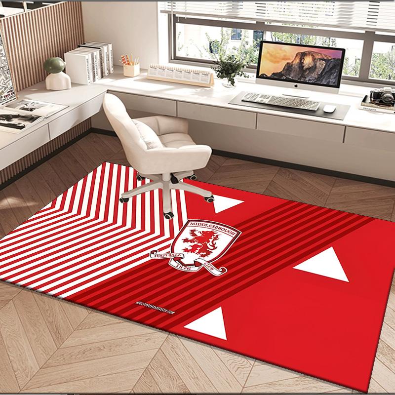 1PC rug Middlesbrough Football Club Crest Carpet, Chair Rug,Area Rug for Office Bedroom living rooms bedroom, Doormat decor Christmas fan gifts