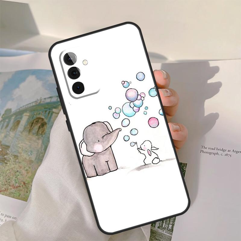 Cute Elephant Case For Samsung Galaxy A55 A35 A15 A32 A12 A22 A52 A06 A54 A34 A14 A56 A36 A26 A16 A13 A53