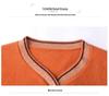Women's Pure Wool V-Neck Long-Sleeve Knit Sweater - New Style for Autumn Winter, Loose Fit Base Layer for Middle-Aged Moms