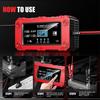 12V 6A Smart Battery Charger ABS Car Battery Charger 12V Battery Charger  Battery Maintenance