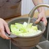Folding Silicone Drain Basket Fruit Vegetable Washing Basket Foldable Strainer Colander Collapsible Drainer Kitchen