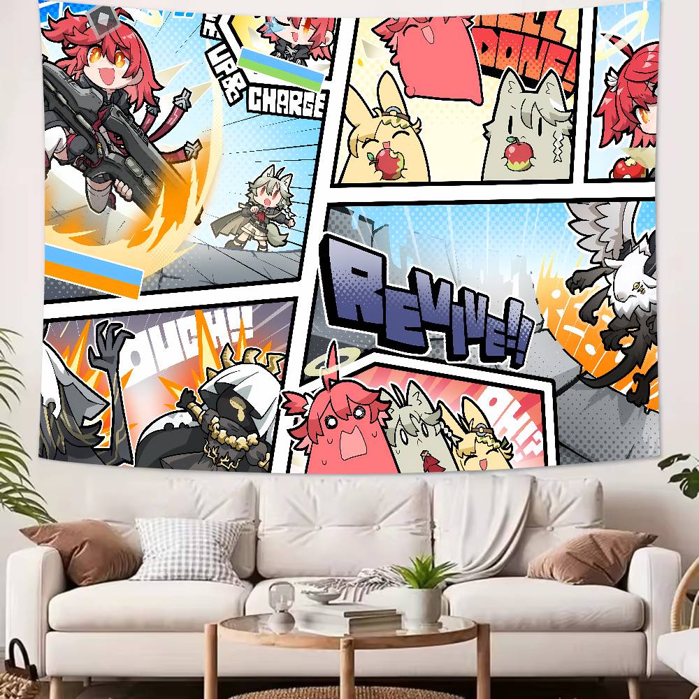 Popular Video Gaming Cool Fashion Arknights Tapestry Popular Room Decoration Wall Tapestry Art Room Home Decor Wall Art Decor
