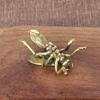 New Solid Brass Insect Bee Figurines Miniatures Tea Pet Crafts Collection Desktop Small Ornaments Home Decoration Accessories