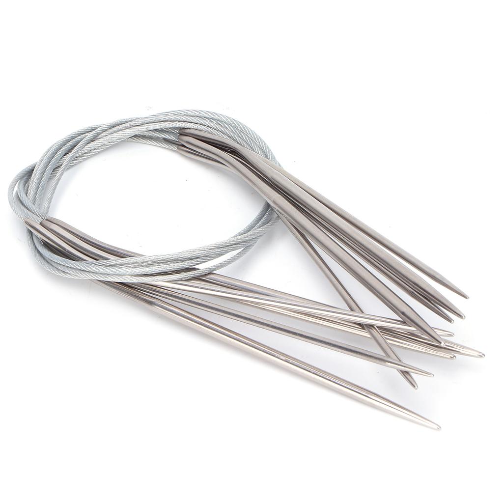 Circular Knitting Needles Stainless Steel Round Needles Various Sizes Crochet Knitting Needles