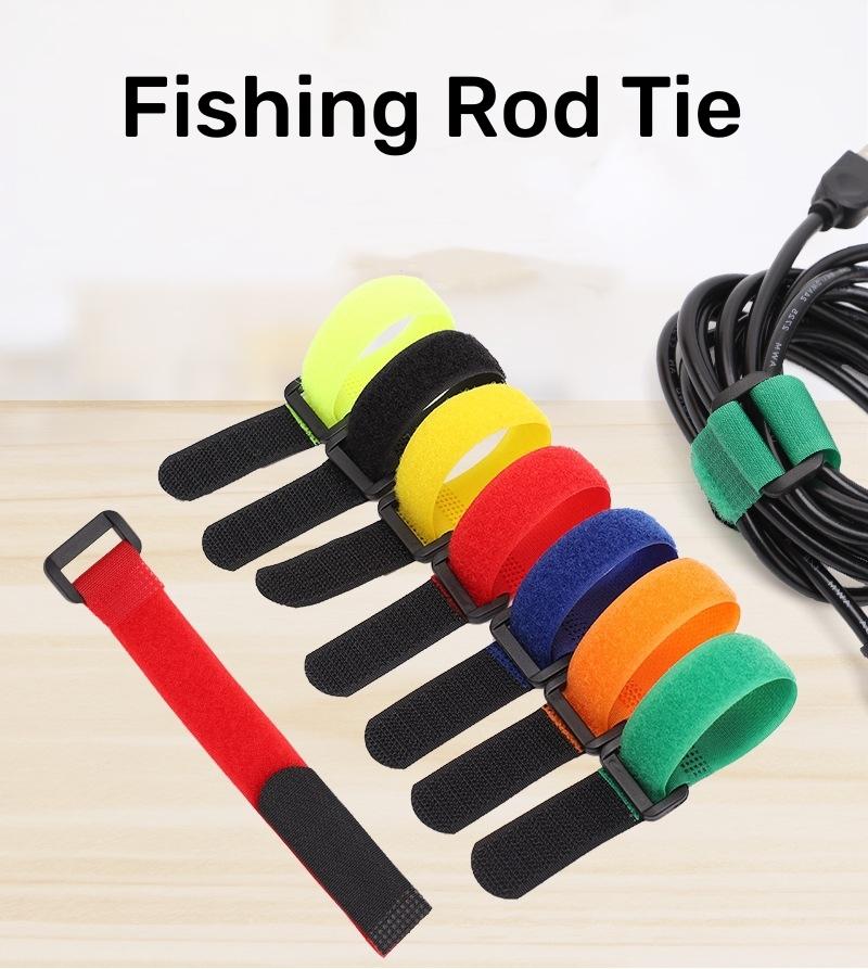 10/20 Pezzi Supporto per Canna da Pesca Cinturino Sospensore Gancio Chiusura Velcro Legacci per Canne da Pesca Gadget da Pesca per Esterno