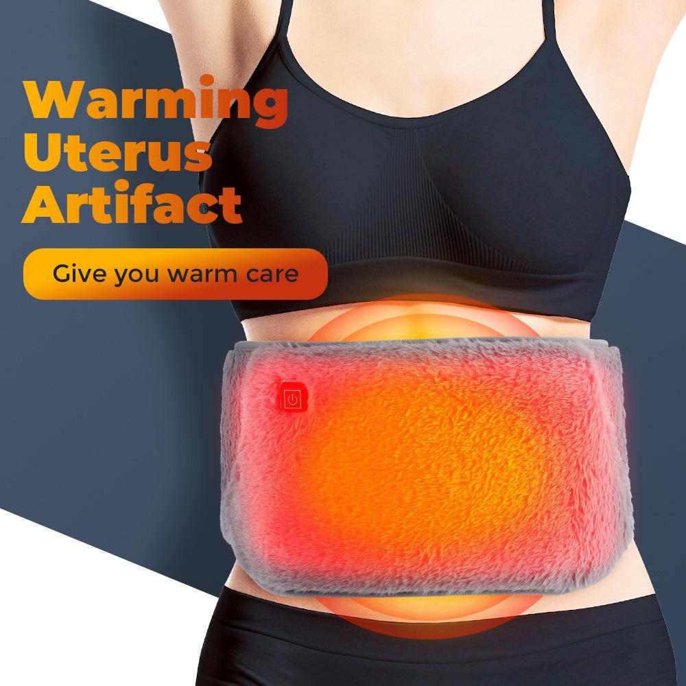USB Rechargeable Electric Heating Waist and Uterus Warm Belt Massager