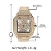 Fashion Hip Hop Trend Square Watch Niche Design Hollow Full Diamond Casual Versatile Light Luxury Quartz Watch