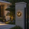 Solar Wall Light, Metal Butterfly Solar Light, Butterfly Pattern Projection Lamp, Outdoor Waterproof Fence Light for Yard Patio Garden Backyard Post