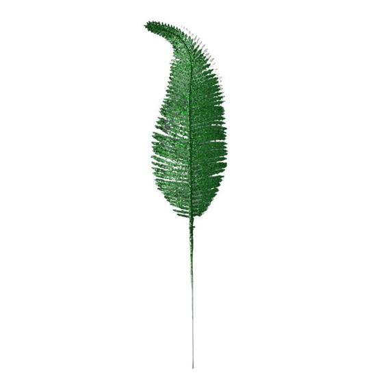 Yousheng Glitter Artificial Leaf with Stem Realistic Golden Green Purple Fake Fern Leaf Wedding Party Table Centerpiece Simulated Plants