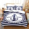 Marine Anchor Pattern Duvet Cover Set Fashion Bedding Set Ultra Soft Quilt Cover and Pillowcases for Kids Teens Boys Bedroom