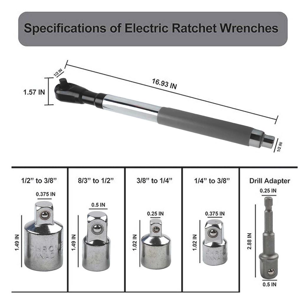 Quick Change Wrench Slim Wrench Tool Automotive Repair Tasks 1.57 Inches Wide Power Tool Accessory Dual-Material Handle