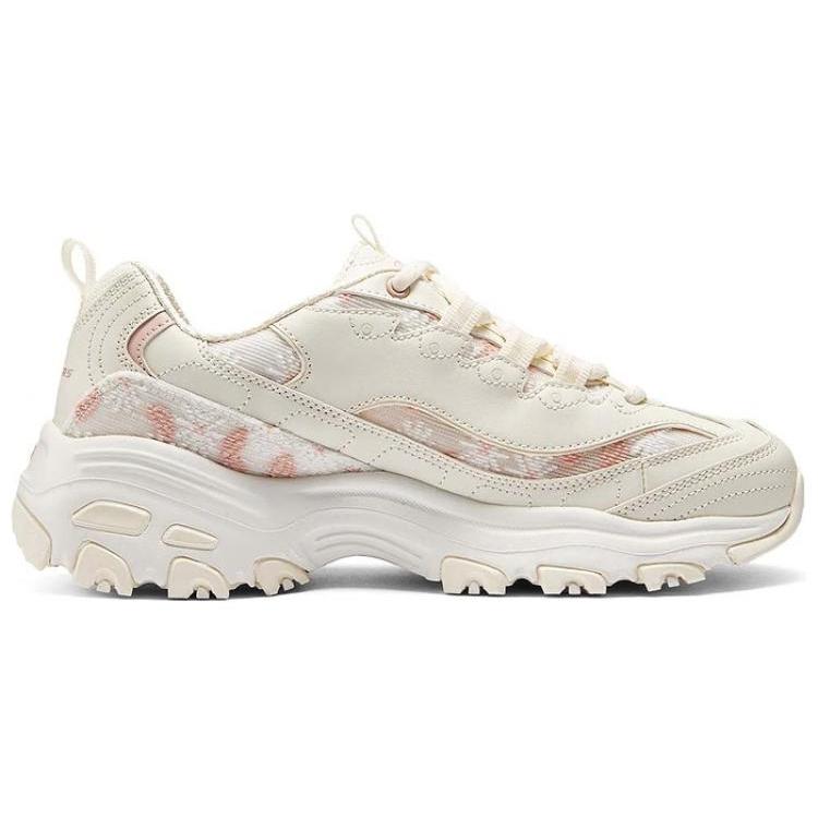 Skechers D'Lites 1.0 Height Increasing Casual Shoes Women's Pink Beige 150234-OFPK