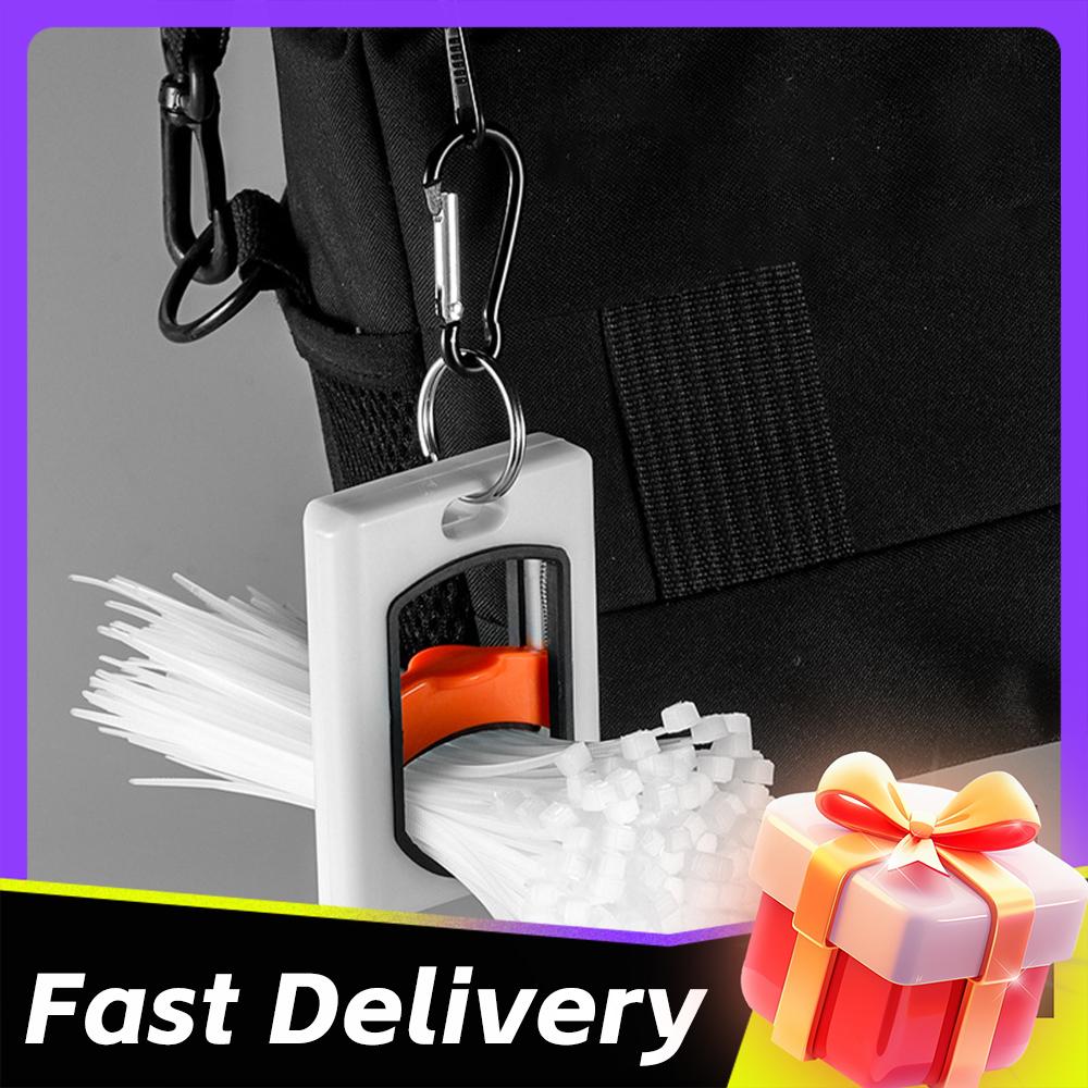 1-5PCS Square Cable Tie Organizer Fluorescent Portable Storage Cable Tie Holder Stable Fluorescent Organizer Indoor Outdoor Use