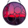 Round Sun Catcher Stained Glass Design Acrylic Suncatcher Weather Resistant Hanging Decoration for Indoor Outdoor Window Garden Home Interior Decor