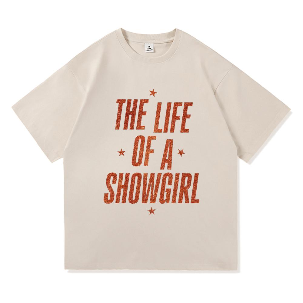 New Album The Life of A Showgirl TShirt 2025 Retro Men Women Clothing Harajuku High Quality Tops for Lover Gifts Cotton TShirts