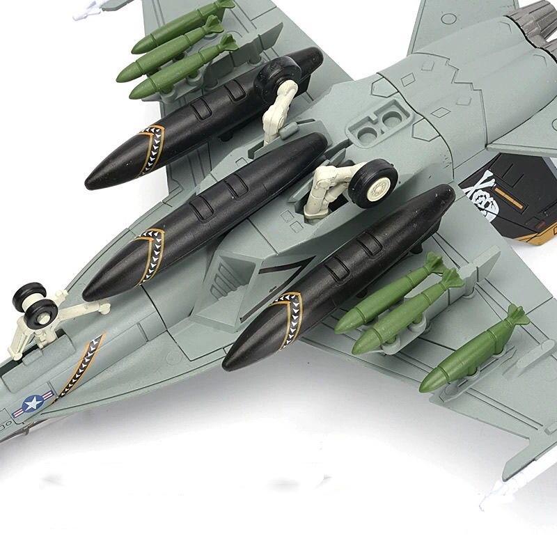 F-18 Fighter Toys DIY Assembled Military Plane ABS Plastic 1/72 Scale Airplane Model Aviation Child Gifts DIY Toys