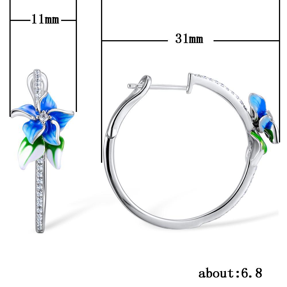 HUAMI Blume Fee Süße Ohrstecker für Damen Mode Jubiläumsparty Zirkon Weihnachts Schmuck Geschenk Hochzeit Trendige Ohrringe