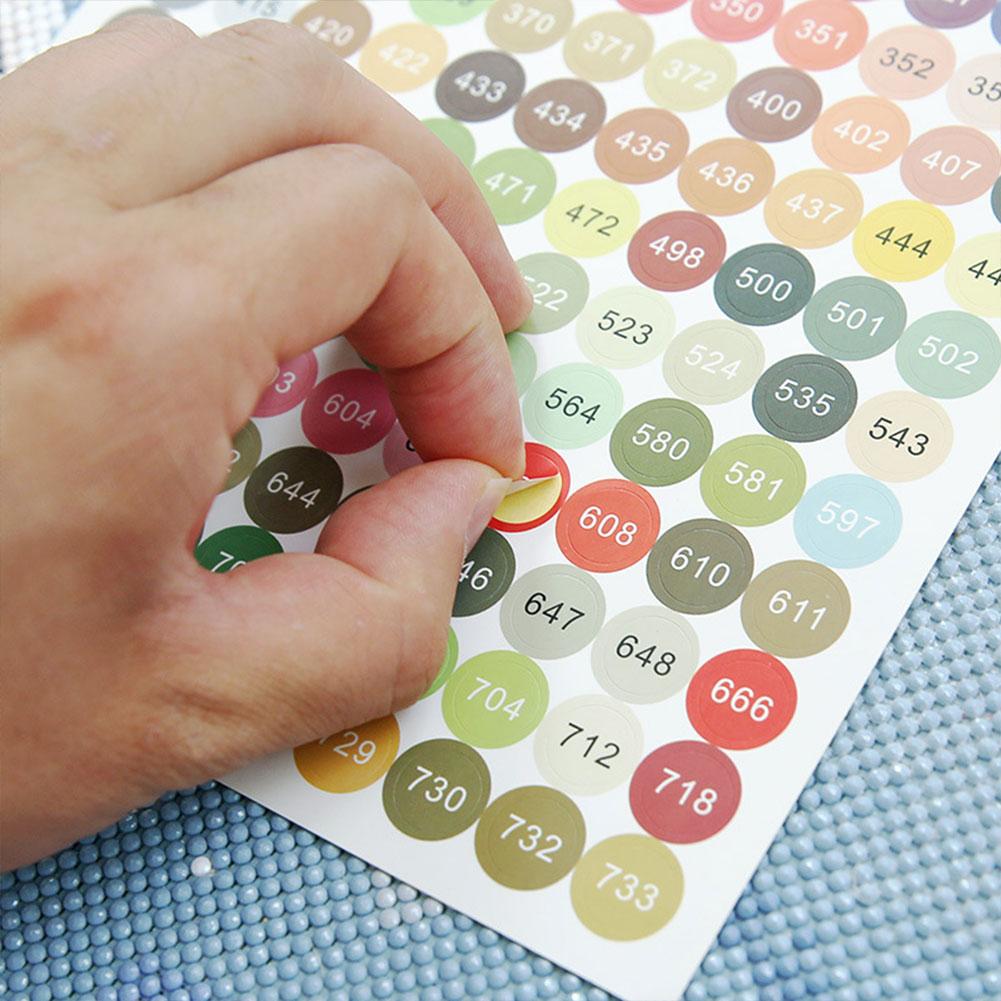 

DMC Self-Adhesive Labels Diamond Painting Color Number Stickers For Diamond Painting Storage Box Accessories Mosaic Bottle Tool