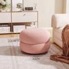 Small Stool Home Cream Style Living Room Round Stool Sofa Stool Low Stool Home Shoe Changing Stool Lamb Velvet Stool