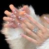Premium Long Sparkle Handmade Faux Nails - Brightening Nail Art Stickers