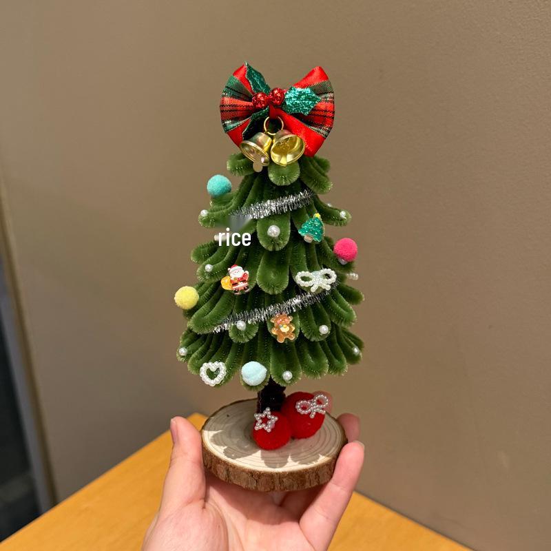 Готовый набор для творчества «Рождественская елка из синельной проволоки» - Настольное украшение для стола или офиса