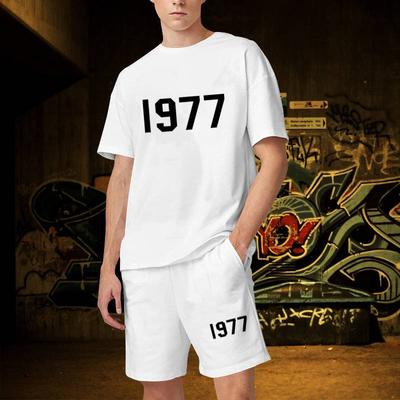 1977 luxe hommes ensembles courts femmes vêtements de créateur graphique surdimensionné Harajuku y2k t-shirt Shorts marque de haute qualité