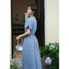 Women's V-Neck Mid-Length Dress