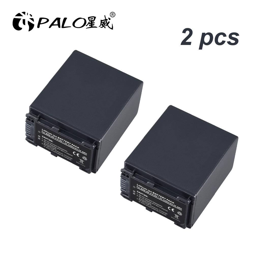 PALO Original NP FV100 NP-FV100 FV100 Batteries + LCD USB Charger for Sony NP-FV30 NP-FV50 NP-FV70 SX83E SX63E FDR-AX100E AX100E
