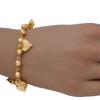 Heart-shaped Bell Gold Pendant Bracelets Elegant Multi Bead Cuban Chain  Daily