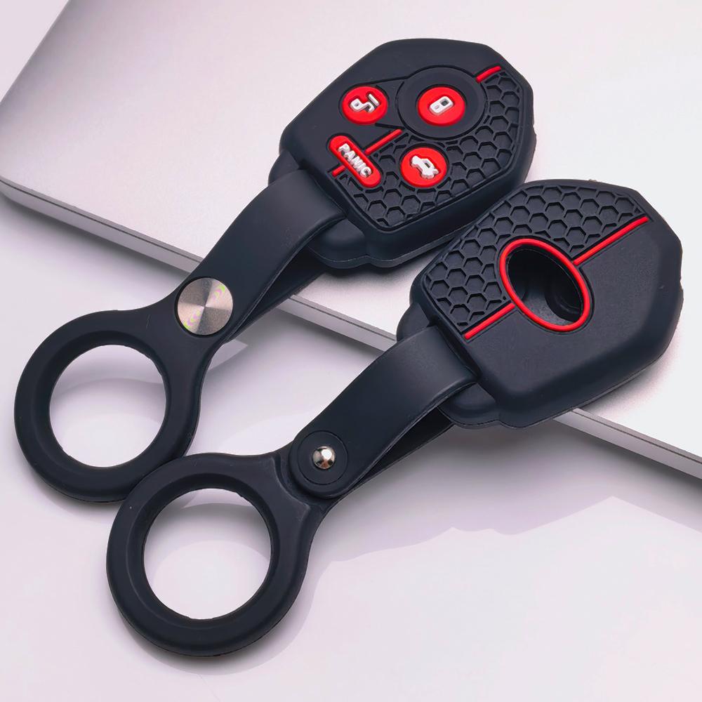 Key Shell Cover for Subaru Crosstrek Forester Impreza Legacy Outback Tribeca WRX STI with Keychain Anti Drop Anti Scratch Key Cover with Red Accent