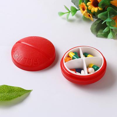 Pillendose mit Deckel, 4 Fächer, staubdicht, Kunststoff, tragbar, für den Außenbereich, Pillenbehälter, Reiseversorgung