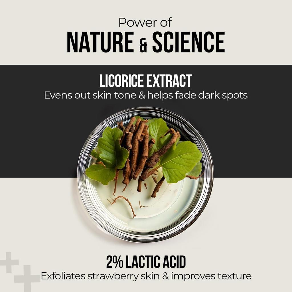 Dr. Sheths’ Licorice & Lactic Acid Body Wash 250ml Pack Gentle Exfoliating Shower Gel For Smooth Skin