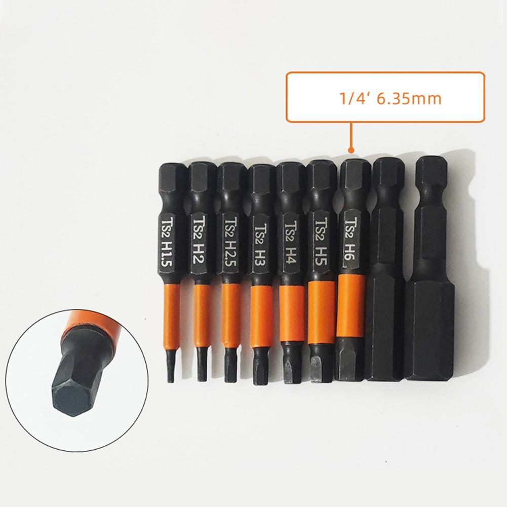 50mm Length Screwdriver Bits 9pcs Set Hex Screwdriver Bit