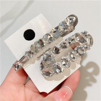 1/2 Pieces Vintage Luxury Shining Rhinestones Hairpins Women Fashion Bangs Hair Clips Sweet Hair Accessories (New)