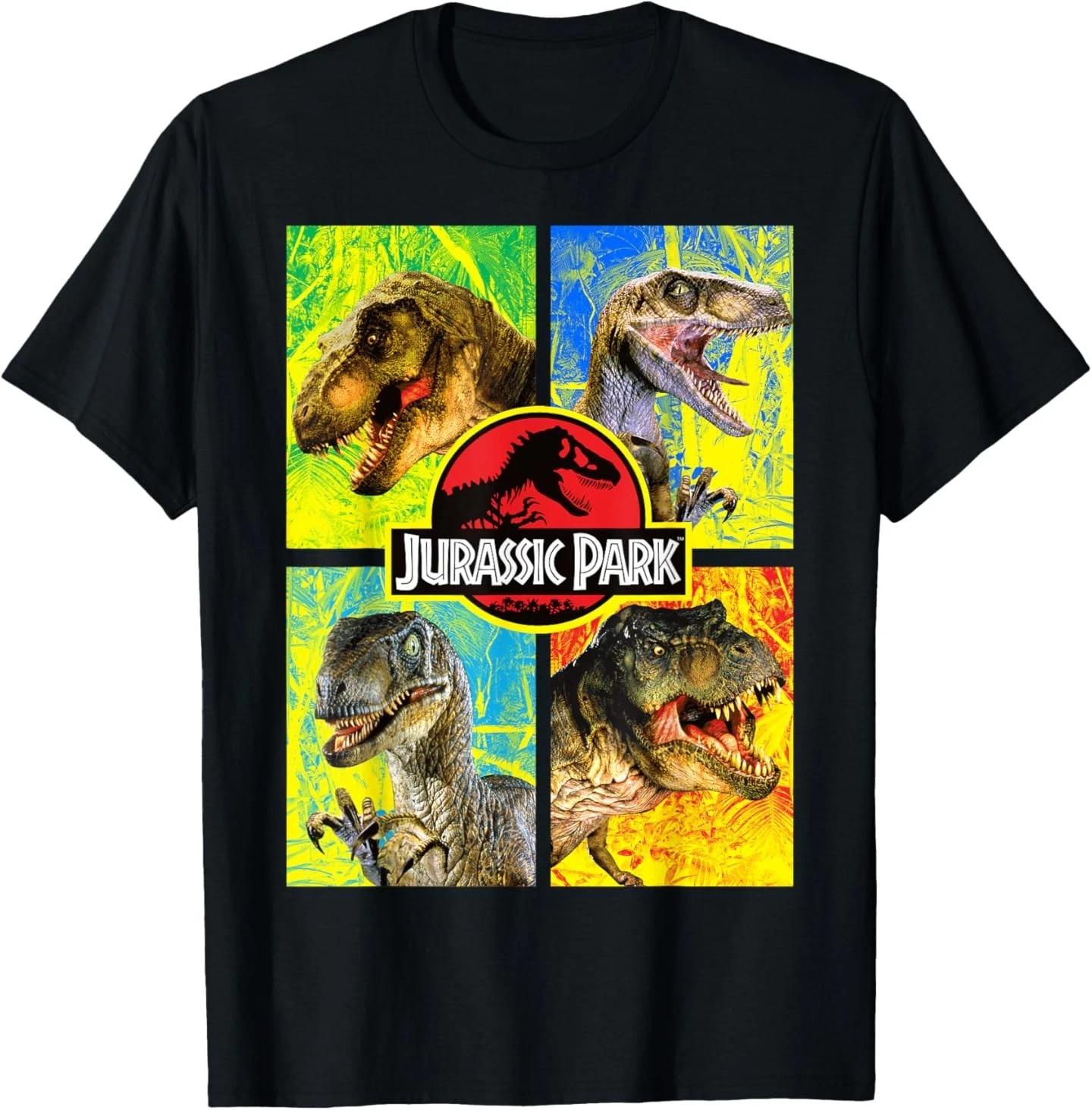 

Jurassic Park Four Different Dinosaur Faces Graphic T-Shirt T-Shirt S