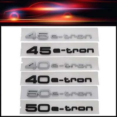 3D Premium 40 45 50 E-tron Letters for Q5 Q2L 40 45 50 Car Engine Hood Fender Trunk Tail Rear Decal Emblem Badge Sticker