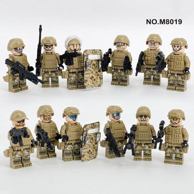 M8019 M8084 M8085 M8082 Anti-Terrorism Swat Miniature Camouflage Military Building Block Toy