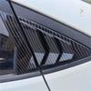 Carbon Fiber Rear Triangle Window Louver Sunroof Trim for Modern Rena 3-Box Car - Bright Black