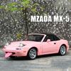 1/32 Mazda Miata MX5 Slitinový Model Auta Měřítko Odlévaný Miniaturní Model Auta Hračka Vozidlo Zvuk a Světlo Kolekce Dětská Hračka Dárek