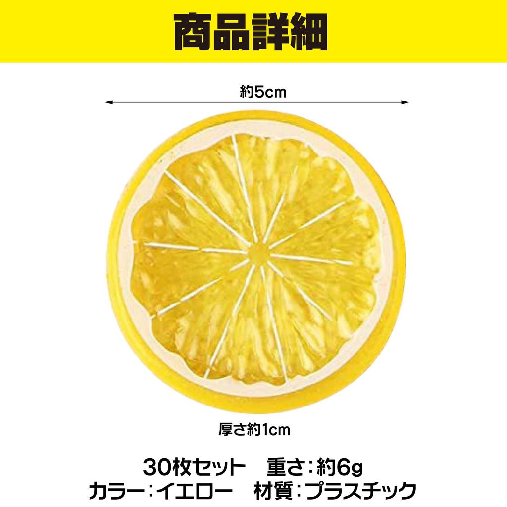 HAMILO Lebensmittelset mit 30 Proben, Obst, Zitrone, Scheiben, Auslage,