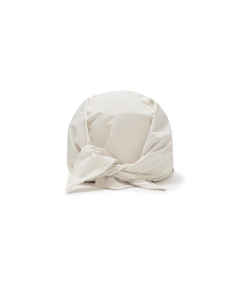 SUNBURNPROJECT Punching Paisley Scarf Cap, Ivory