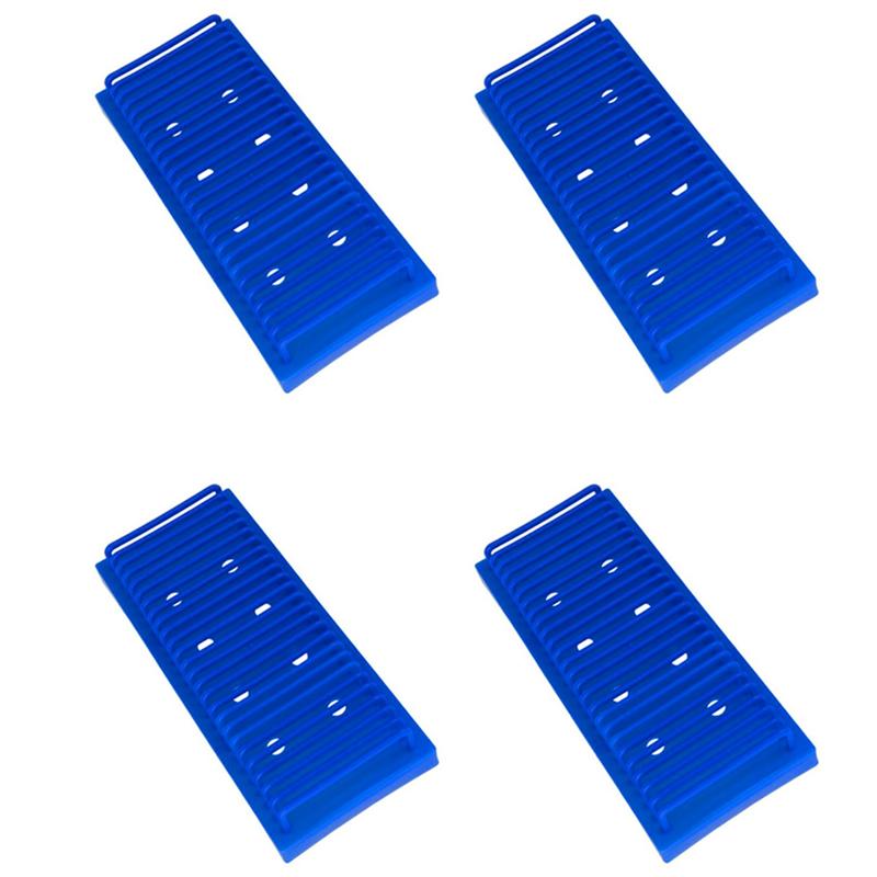 

4X Rectangle Type Slide Drain Rack Electrophoresis Gel Glass Plate Drying Holder School Education Laboratory Equipment синий