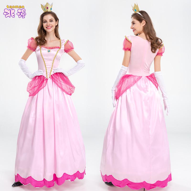 Rochie de Prințesă Mary Pichy Pink cu Flori de Piersic pentru Scenă, Petrecere sau Curte