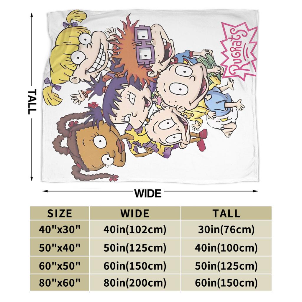Relax Rugrat Pile Up Anime Cartoon Kids Blanket Merch Sofa Decorative  Throw Blankets Soft Velvet for Travel