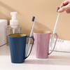 Portable Mouthwash Cup with Handle Toothbrush Holder Solid Color Double Layer Thickening Toothbrush Cup Simple Household Cups