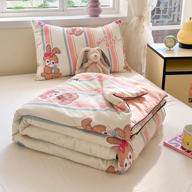 Dog Tulip Bear Rabbit Strawberry Fruit Pattern Printed Air Conditioner Quilt