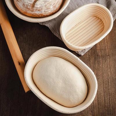 Brot Gärkörbchen mit Einlage Oval Rund Banneton Teig Gärschalen Handgemacht Sauerteigbrot Rattan Gärkorb Backzubehör