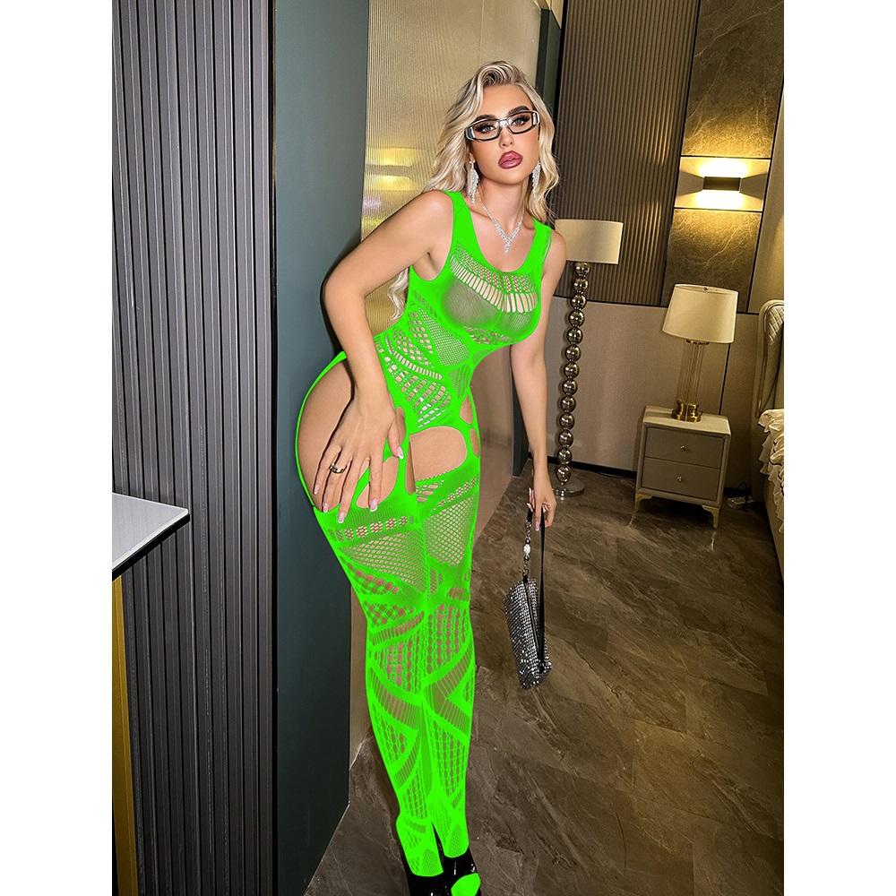 Sexy Lingerie Women Porn Body stocking Mesh Underwear Crotchless Fishnet Full Body Stockings Open Crotch Erotic Sex Clothes